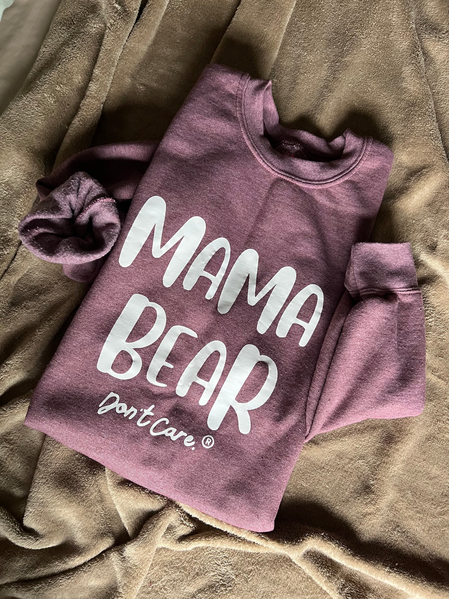 Mama Bear Don’t Care™️ Crewneck Sweater