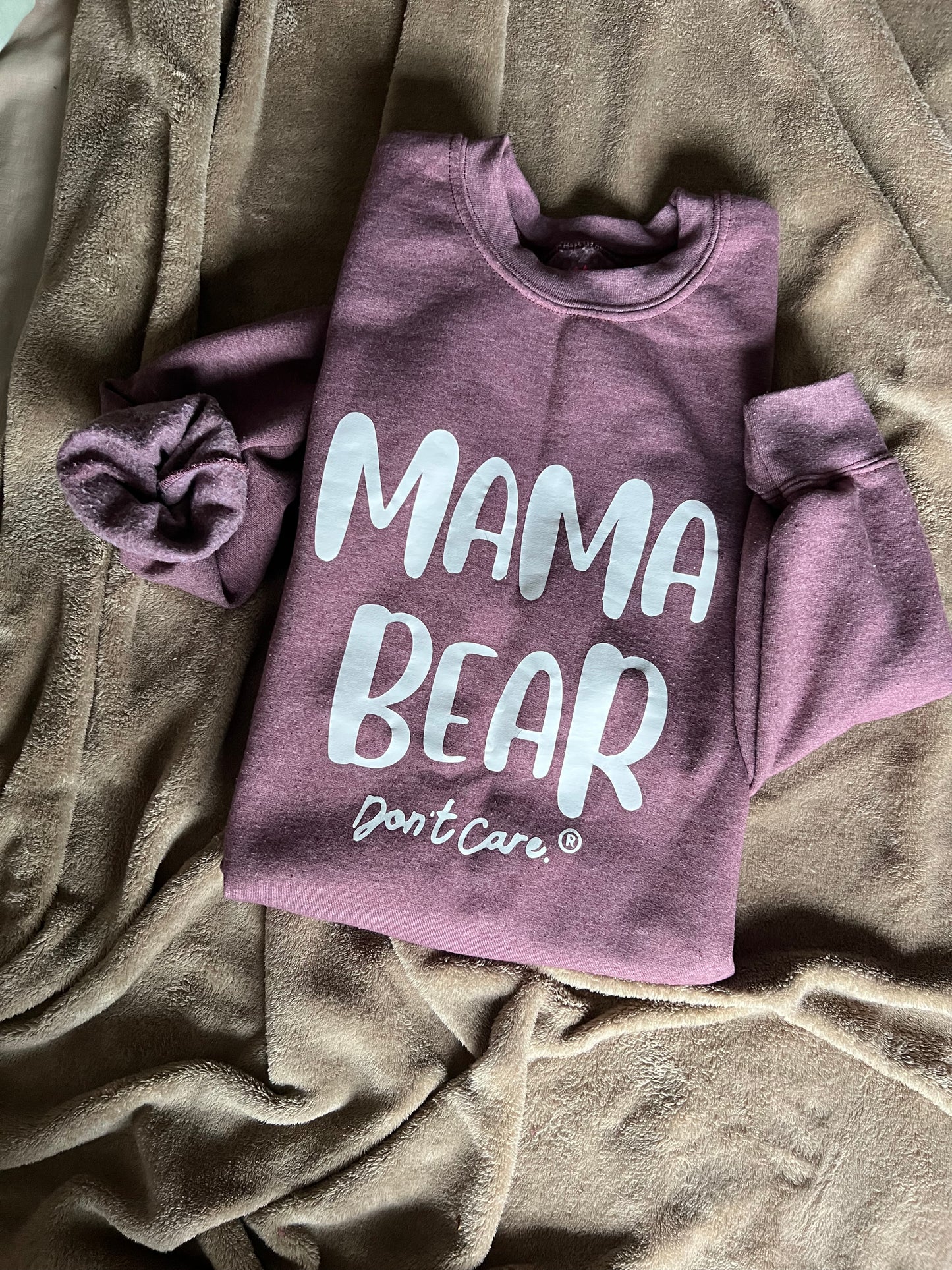 Mama Bear Don’t Care™️ Crewneck Sweater